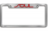 Kia Soul License Plate Frames with Red Upper Logo