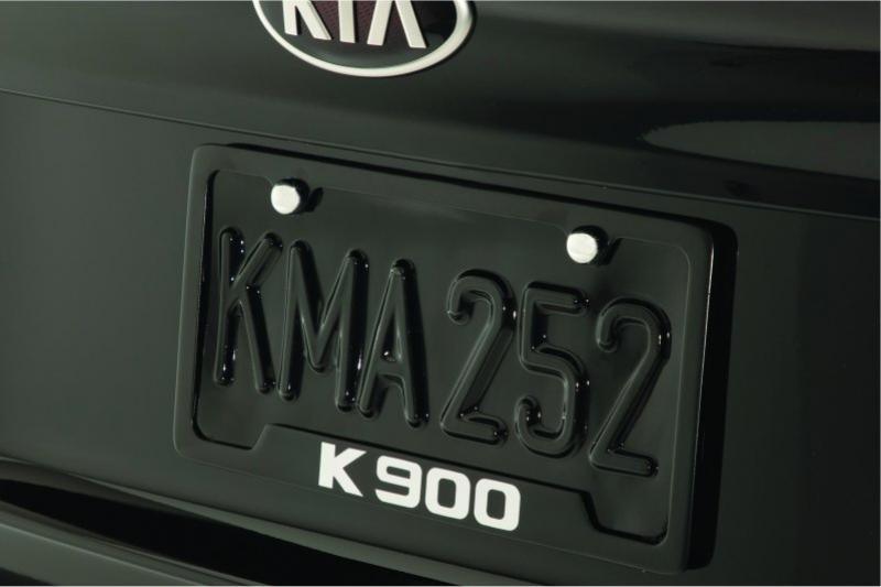 Kia K900 License Plate Frame Lower Logo Black Midtown Accessories