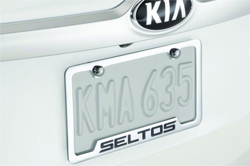 Kia Seltos License Plate Frame / Chrome - Midtown Accessories