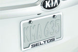 Kia Seltos License Plate Frame / Chrome