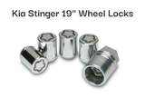 Kia Stinger 19-Inch Wheel Locks / Chrome